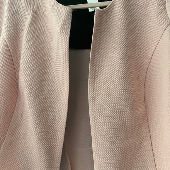 Studio one New York women’s open blazer cardigan pink Sz 12 large shoulder pads - Picture 2 of 8